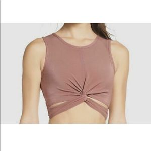 Onzie front twist crop top